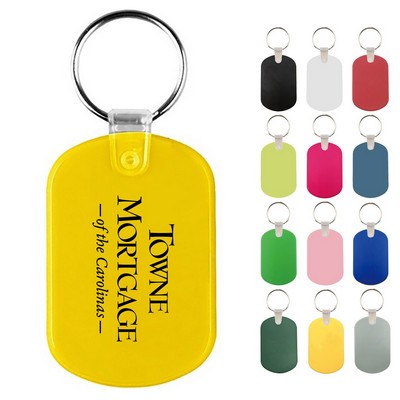 Oval Hard Plastic Key Tag
