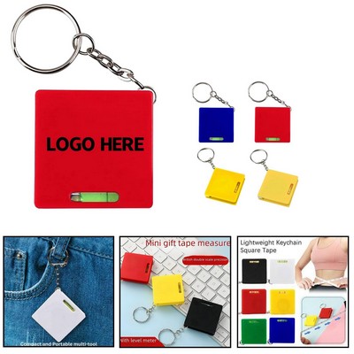 Measuring Tape Keychain With Level