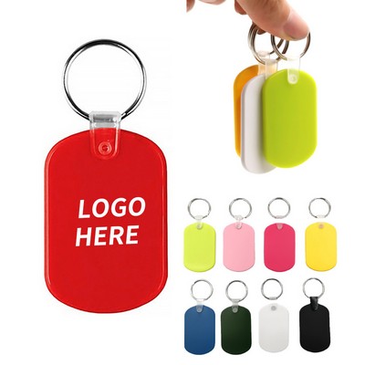 Elegant Oval Vinyl Keychain